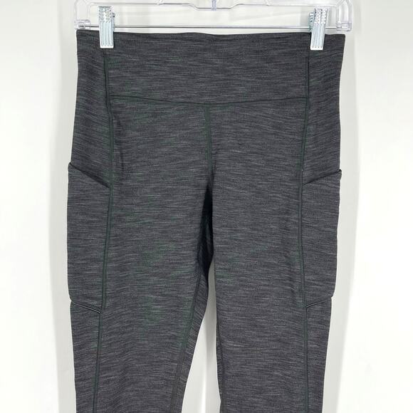 Lululemon Speed Up Tight Full On Luxtreme Brushed 28" Heathered Black Size 6 - Picture 5 of 10